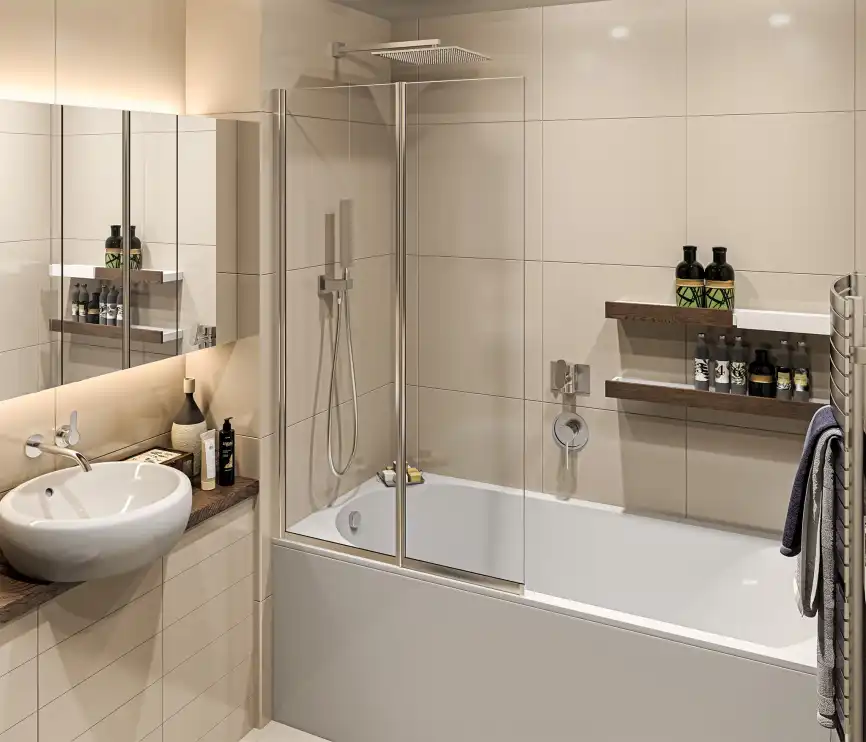 Шторка для ванны Good Door SCREEN FO-80-C-CH 80 см, ПД00121, профиль Хром, стекло Прозрачное фото 1