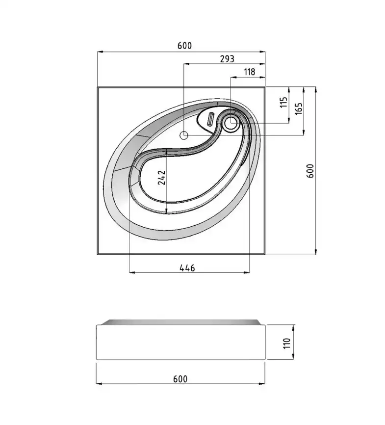 Раковина Grossman Alvaro 60 на стиральную машину, белая фото 3