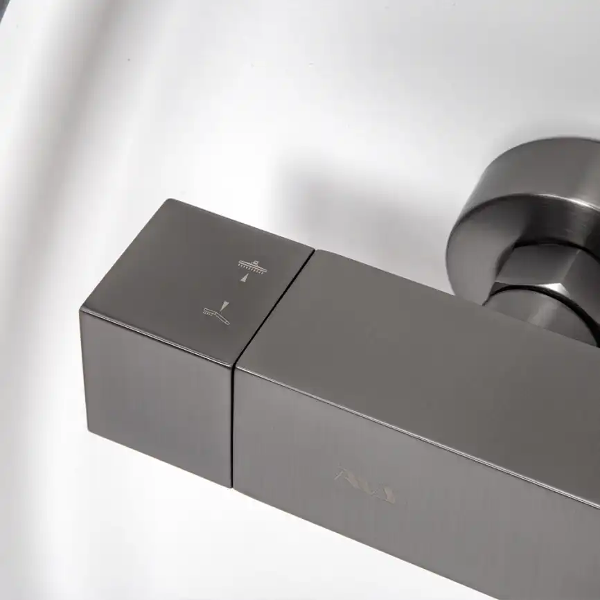 Душевая система AVS Cube 811-222-GM, оружейная сталь фото 15