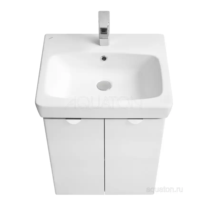 Тумба под раковину Aquaton Скай PRO 55 1A238101SY010 подвесная цвет, белый глянец фото 4