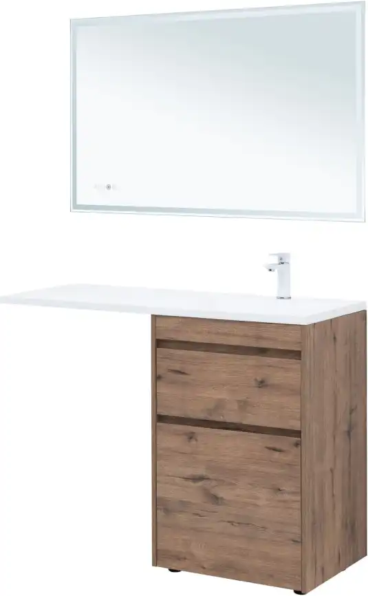 Тумба под раковину Aquanet Токио 120/58 дуб веллингтон (напольная 2 ящика) 333648 фото 10