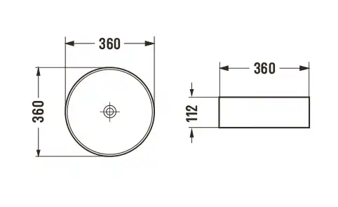Раковина накладная CeramaLux 360х360х112 GL01, цвет Прозрачный фото 2