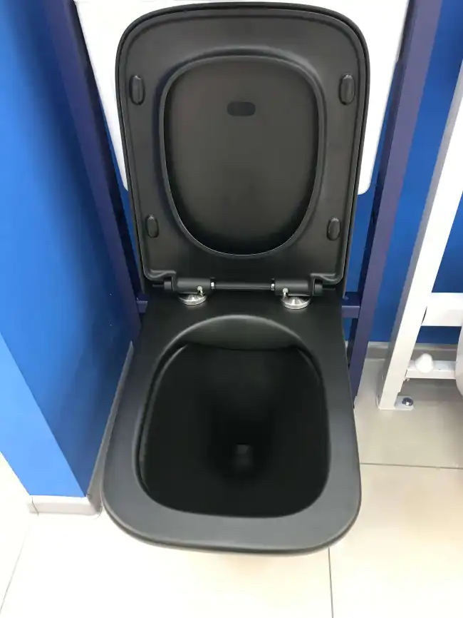 Унитаз подвесной AVS Модерн 801-0042-P-R-MB безободковый, черный матовый фото 7