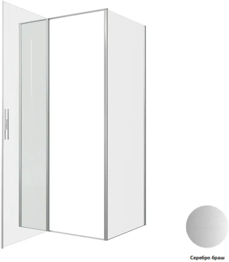 Душевой уголок Allen Brau Priority 100x90 3.31029.BA + 3.31044.BA серебро браш фото 5