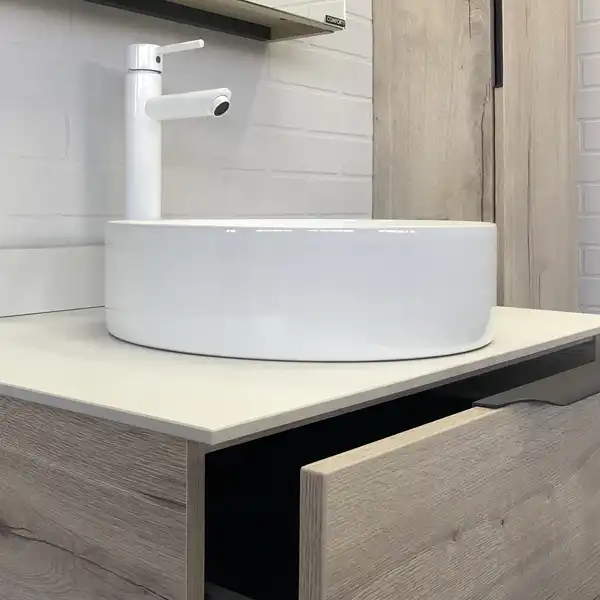 Тумба с умывальником Comforty Порто 75 Дуб дымчатый, 00-00009321 фото 2