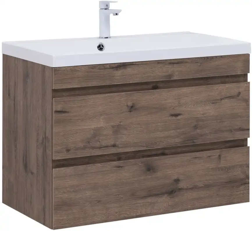 Тумба под раковину Aquanet Нота New 90 дуб веллингтон табак, 334193 фото 1