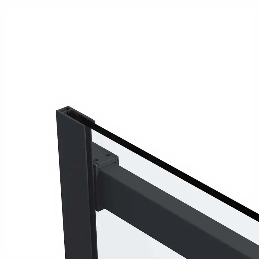 Душевая дверь Vincea Como Soft 140 VDS-1CS140CLB, раздвижная, профиль черный, стекло прозрачное фото 10