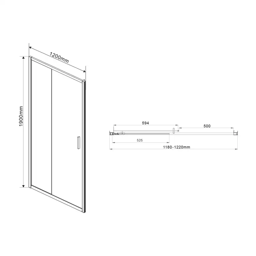 Душевая дверь Vincea Garda 120 VDS-1G120CL, раздвижная, профиль хром, стекло прозрачное фото 4