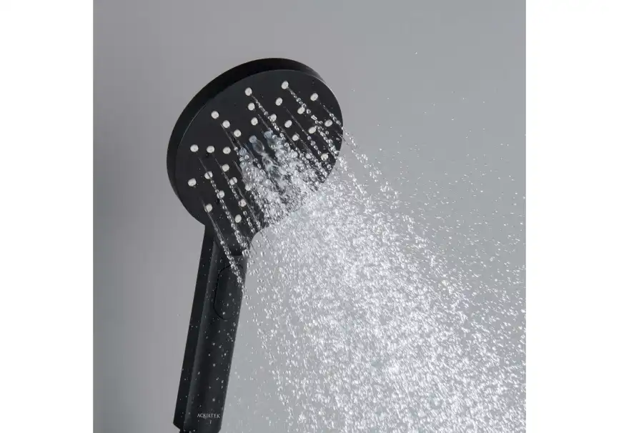 Душевая лейка Aquatek ОБЕРОН AQ2006MB, Черный матовый фото 6