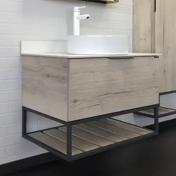 Тумба с умывальником Comforty Порто 75 Дуб дымчатый, 00-00009321 фото 1