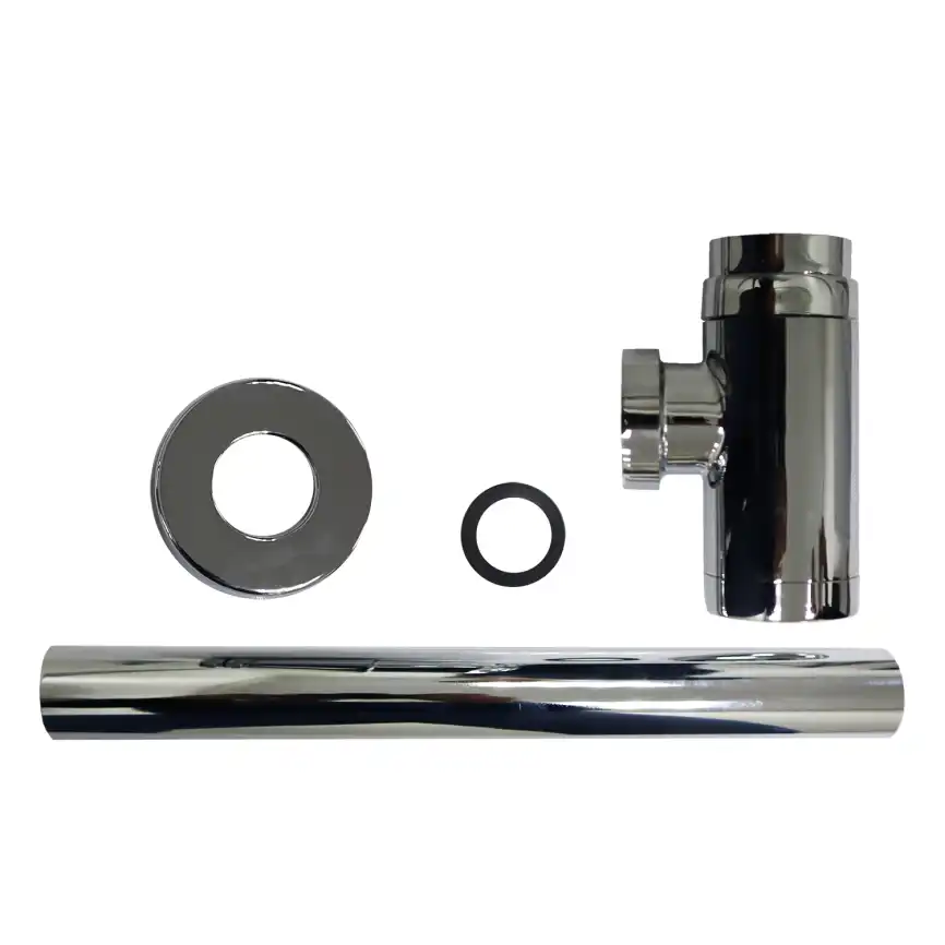 Сифон для раковины AZARIO AZ-108-CHR G 1 1/4, без выпуска, цилиндр, латунь, хром фото 2