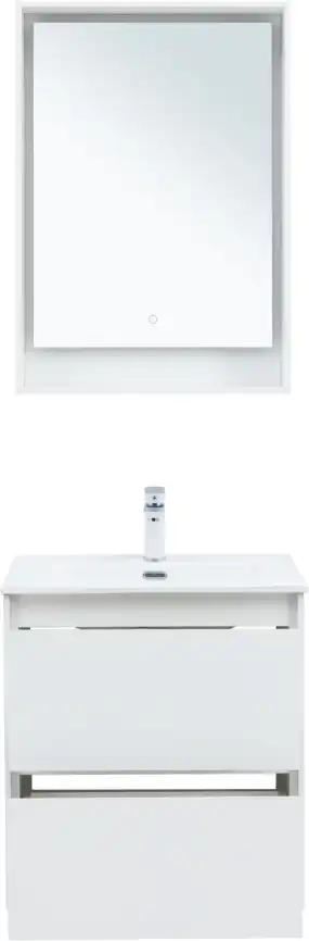 Тумба под раковину Aquanet Милан 60 белый глянец, подвесная, 336367 фото 8