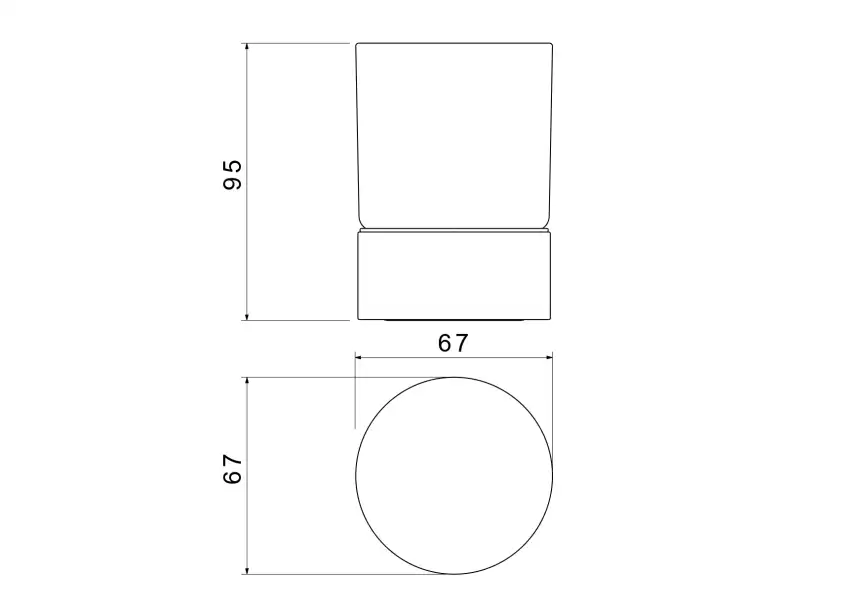 Стакан для ванной Aquatek Лира AQ4428CR настольный, Хром фото 2