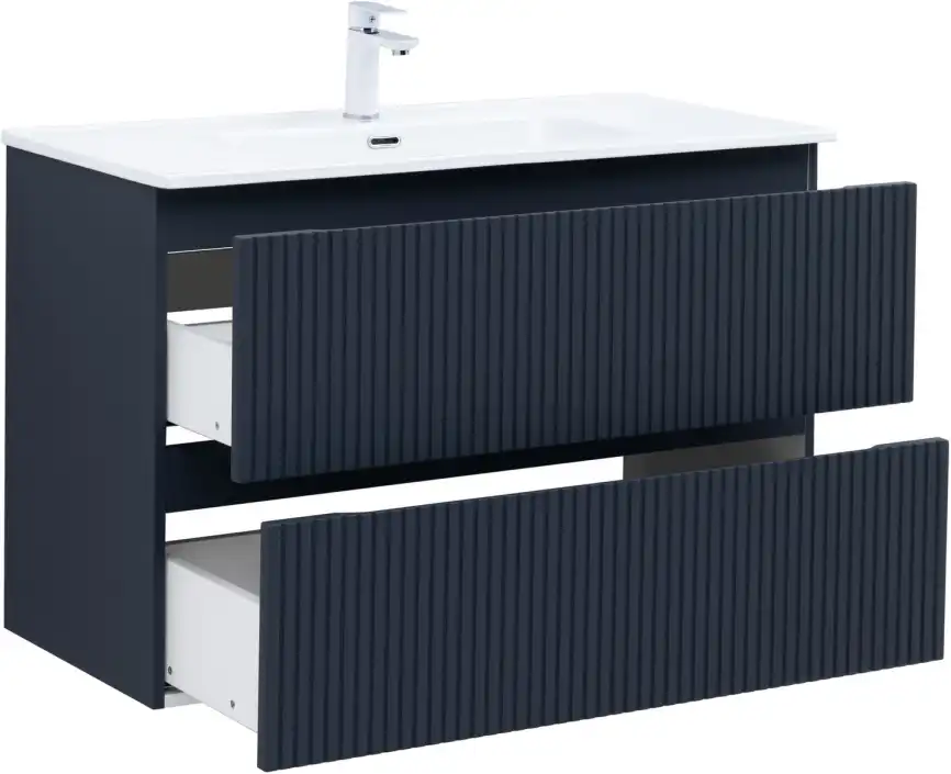 Тумба под раковину Aquanet Джейн (Flat) 100 маренго, подвесная, 335431 фото 8