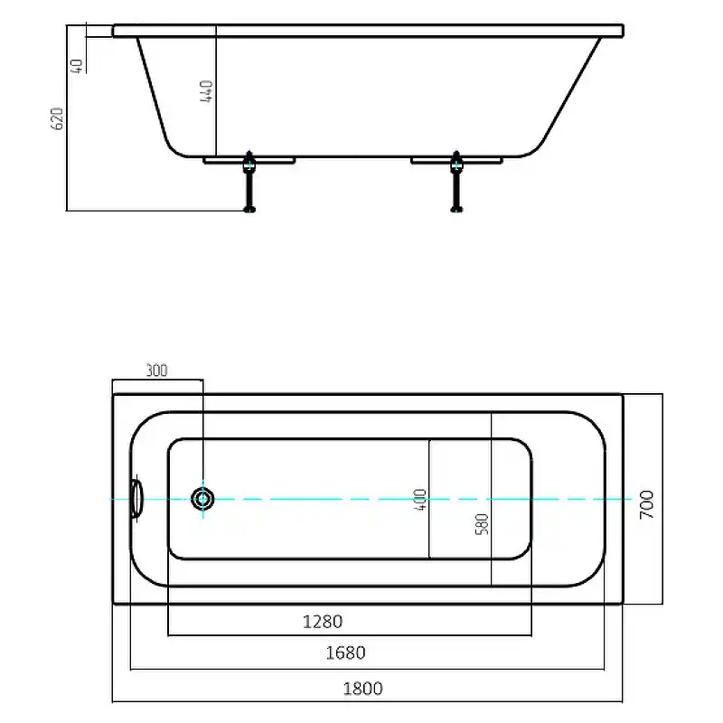 Акриловая ванна Aquatek Eco Friendly Мия 180x70 (без гидромассажа) фото 9
