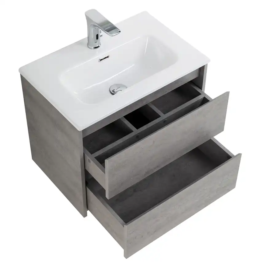 Тумба под раковину BelBagno KRAFT 39-700/390-2C-SO-CG подвесная Cemento Grigio фото 6