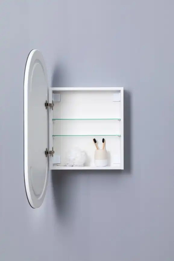 Зеркальный шкаф Aquanet Монте 50 белый, с LED подсветкой, 344787 фото 9