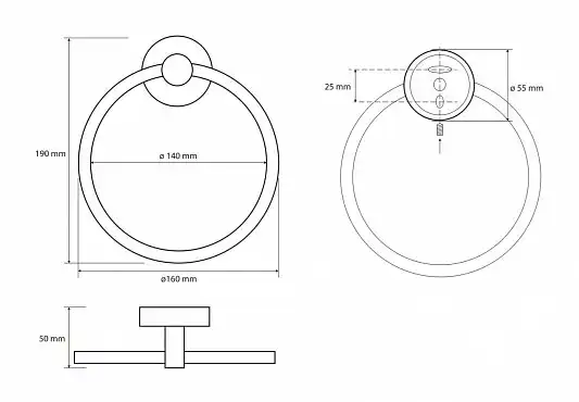Кольцо для полотенец 16 см BEMETA NEO Нержавеющая сталь 104104065 фото 2
