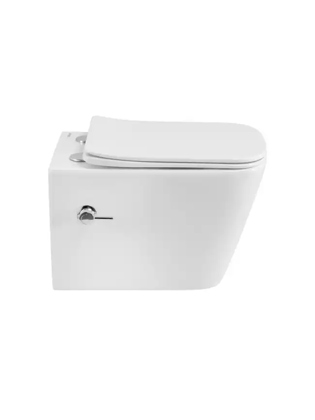 Унитаз подвесной BelBagno KRAFT BB7106CH-TOR-BS/SC с сиденьем, функцией биде и смесителем фото 4