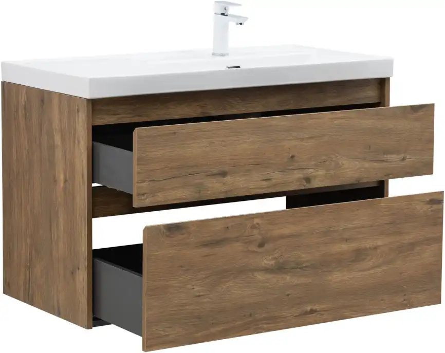 Тумба под раковину Aquanet Nova Lite 2.0 100 дуб рустикальный, правая, 346319 фото 6