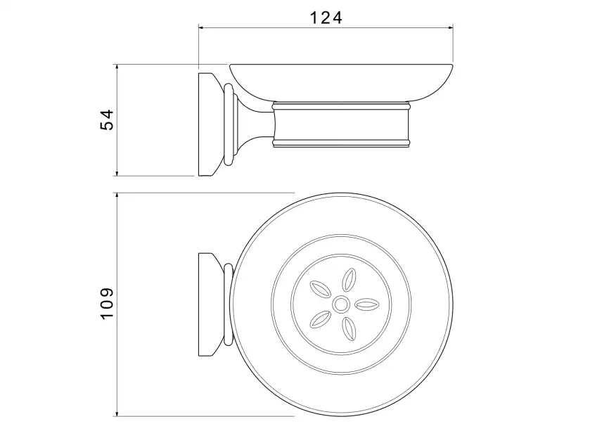 Мыльница для ванной Aquatek Классик AQ4503CR, Хром фото 2