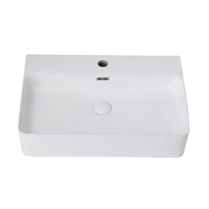 Раковина накладная ABBER RECHTECK 61х42х13,5 AC2201, прямоугольная, белая фото 3