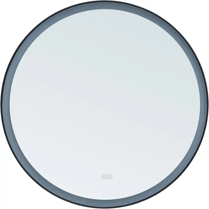 Зеркало Aquanet Тренд 70х70 316694 с подстветкой, сенсорный выключатель, с подогревом, Черный матовый фото 7