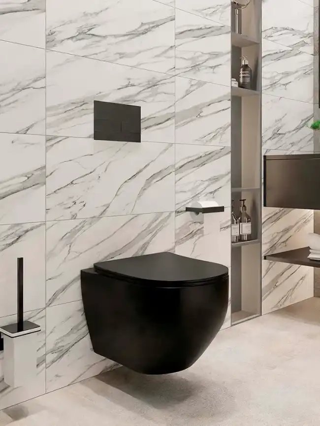 Подвесной унитаз Aquatek Европа AQ1901-MB безободковый, с сиденьем микролифт, Черный матовый фото 6