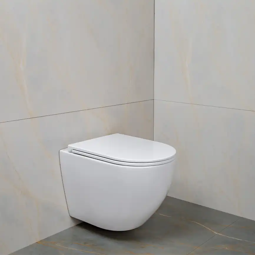 Унитаз подвесной AVS Метрополь 801-0044-P-T2-GW безободковый, со смывом Торнадо, белый фото 3