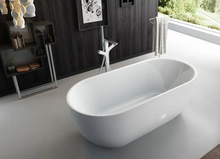Акриловая ванна BelBagno 150х80 BB70-1500-800, отдельностоящая, Белая глянцевая фото 1