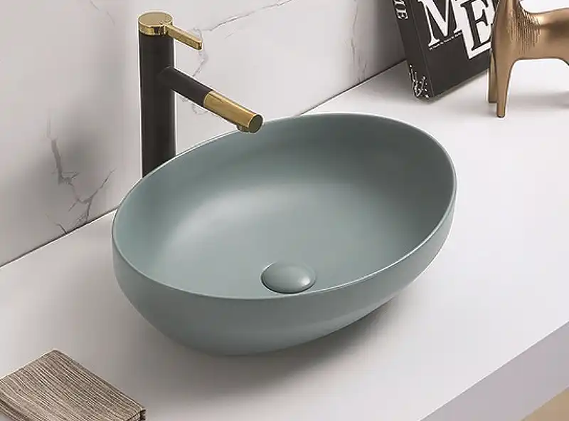 Раковина накладная CeramaLux 500х360х150 78590MLG, цвет Зеленый фото 2