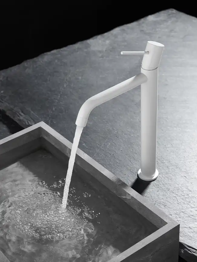 Смесители для раковины AVS Slimmer 811-101-MW высокий, белый матовый фото 8