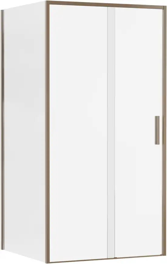 Душевой уголок Aquanet Pleasure Evo 100x90 AE65-100x90-GBT профиль золото-никель браш, прозрачное стекло фото 1