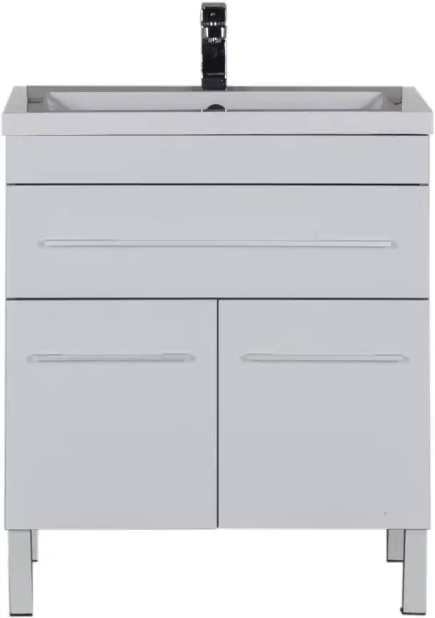 Тумба под раковину Aquanet Верона 75 белый (напольная 1 ящик 2 дверцы) 182706 фото 10