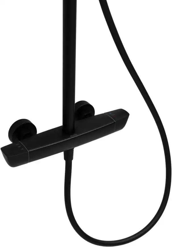Душевая система Allen Brau Infinity 5.21032-31 с термостатом, черный матовый фото 5