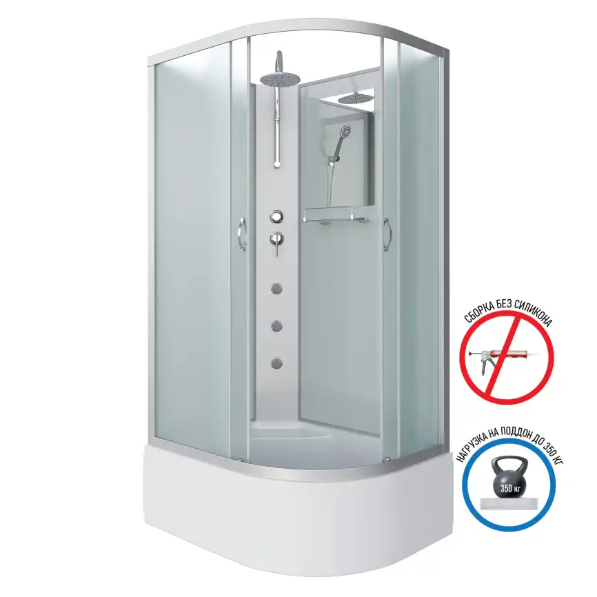 Душевая кабина Niagara Classic 120х80х210 NG-2310-14LBKTG высокий поддон, с гидромассажем, 23101424LBKTG фото 1