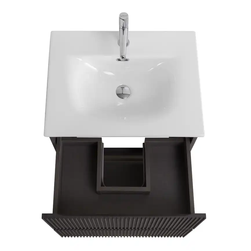 Тумба под раковину BelBagno UNO-700-2C-SO-GSO подвесная, Темно-Серый Матовый фото 5