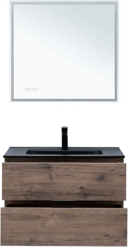 Тумба под раковину Aquanet Алвита New 80 2 ящика, дуб веллингтон табак 334186 фото 8