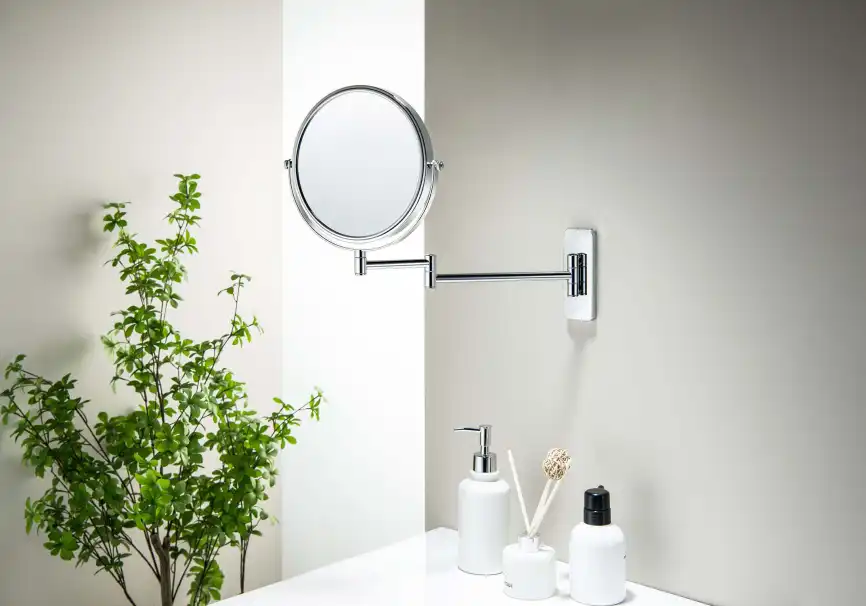 Зеркало косметическое Aquatek AQ4911CR настенное 5х, Хром фото 3