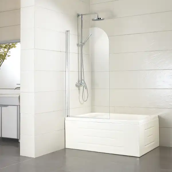 Шторка для ванны Sole Life 2 70 см, УТ000004867, профиль Хром, стекло Прозрачное фото 1