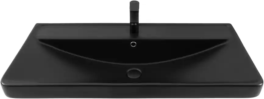 Раковина Aquanet Ирис 100 329251 прямоугольная, Черная матовая фото 7