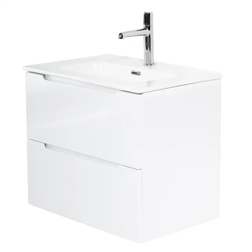 Тумба под раковину BelBagno ETNA39-500/390-2C-SO-BL-P подвесная Bianco Lucido фото 3