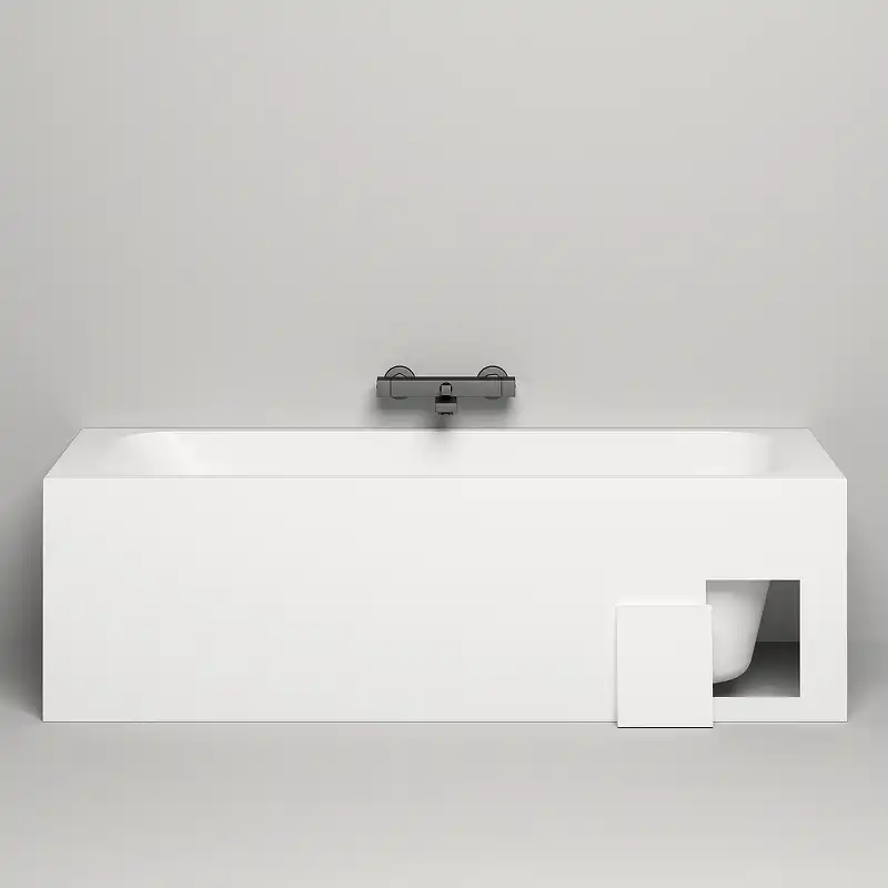 Ванна Salini ORLANDA 180х80 102022M из материала S-Stone, Белая матовая фото 8