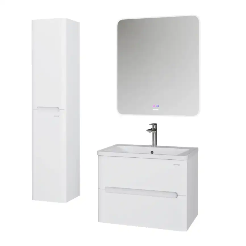 Тумба под раковину Grossman Адель-Норма 70 подвесная, белая глянцевая (107017) фото 4