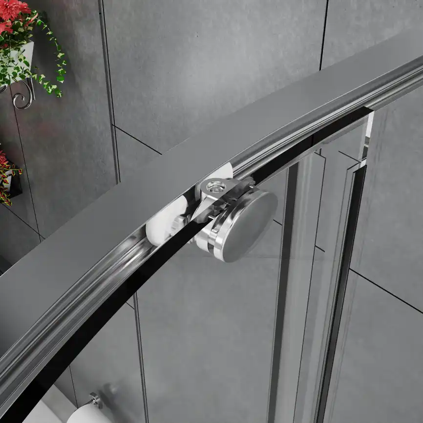 Душевой уголок Azario 90х90 AZ-R43-90-MGR-CL, профиль графит матовый, стекло Прозрачное фото 3