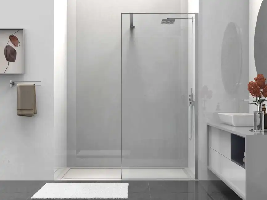 Душевая перегородка Vincea Walk in HS 80 VSW-1HS800CL, профиль хром, стекло прозрачное фото 2