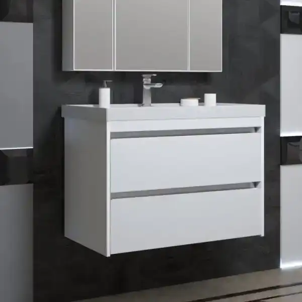 Тумба с раковиной Opadiris Фреш 70 00-00007086 подвесная цвет, белый фото 1