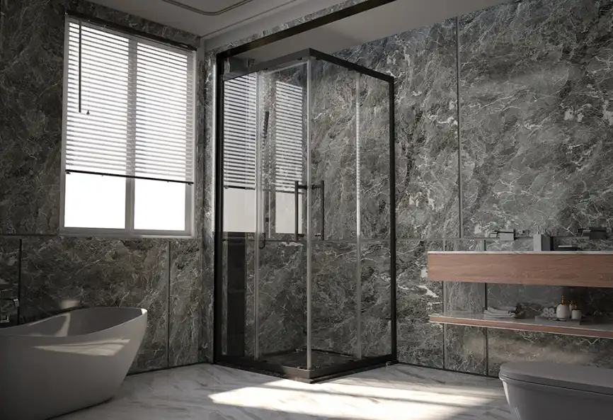 Душевой уголок Veconi Premium Trento 120х80 PTC20-B-12080-01-C4, стекло Прозрачное профиль Черный фото 1