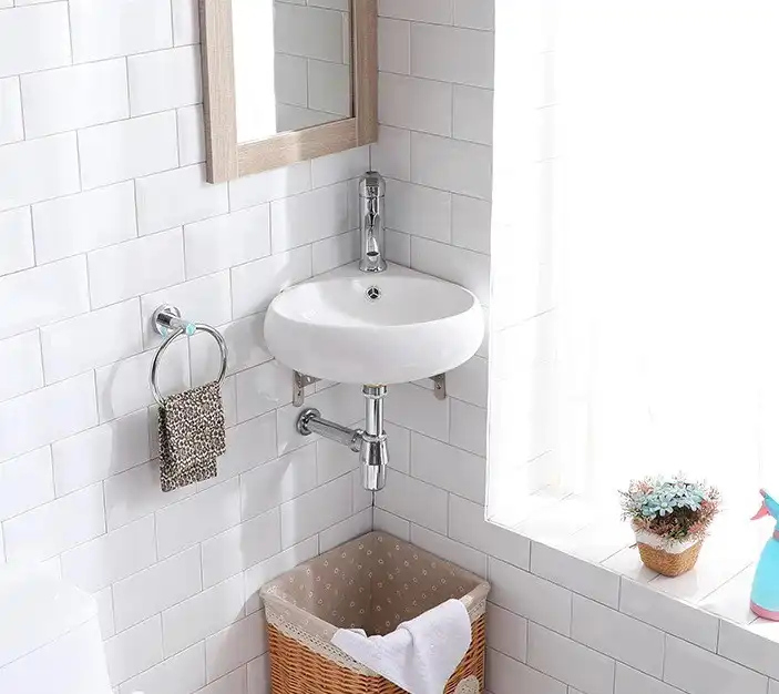 Умывальник CeramaLux 9359 350х350х130 Подвесная цвет Белый фото 2