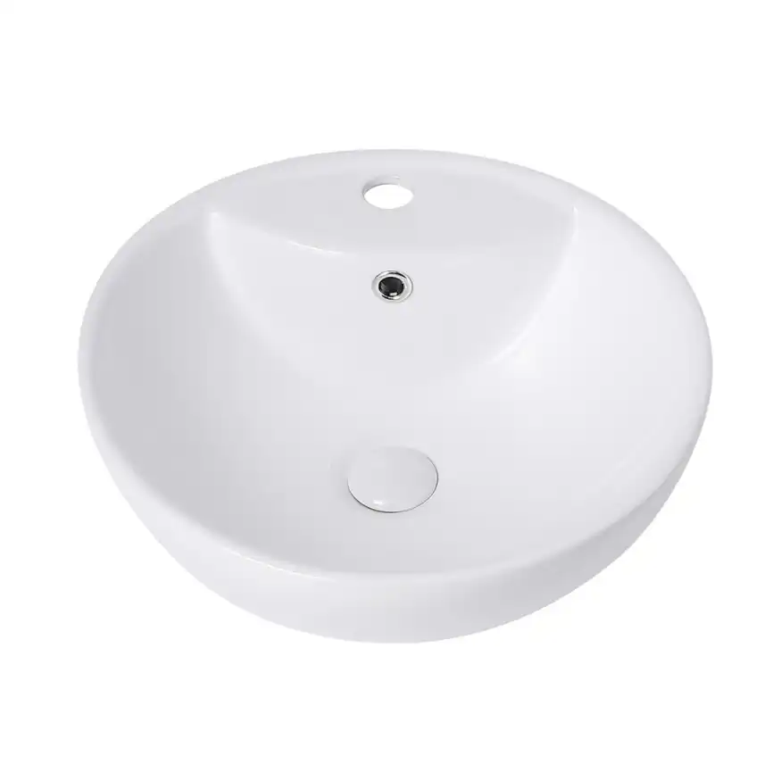 Раковина накладная ABBER BEQUEM 46х46х17,5 AC2101, круглая, белая фото 2